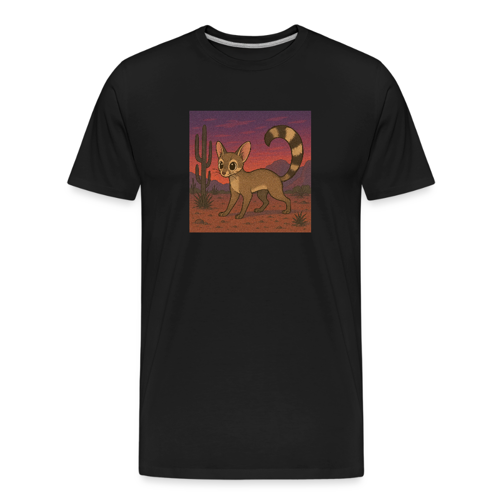 Ringtail Landscape | Men’s Organic T-Shirt - Black - black