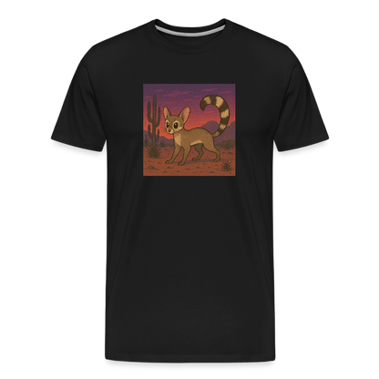 Ringtail Landscape | Men’s Organic T-Shirt - Black - black