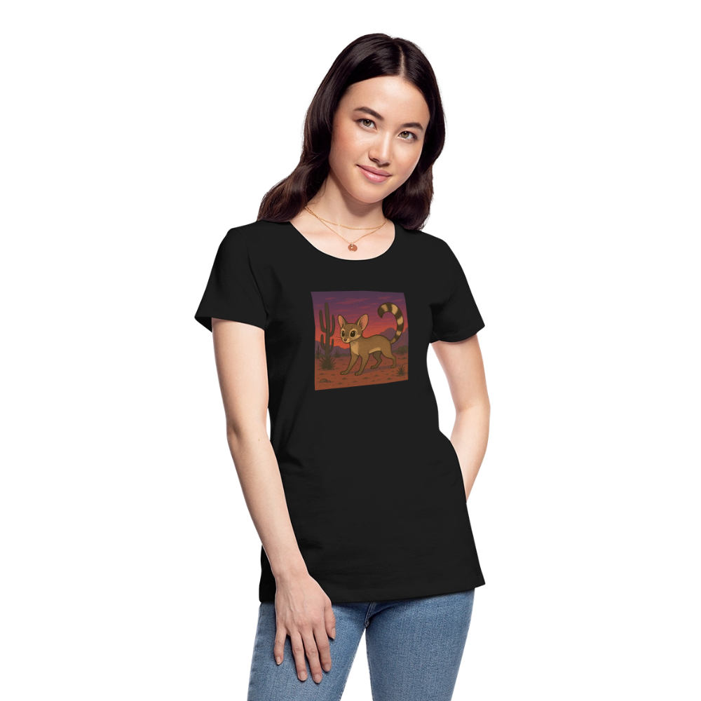 Ringtail Landscape | Women's Organic T-Shirt - Black - black
