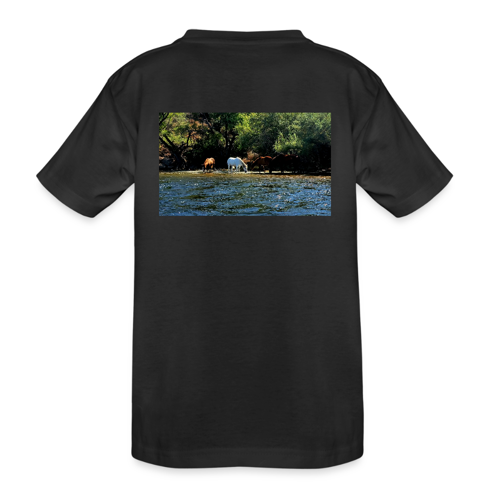 Salt River Horses | Kids Organic Classic T-Shirt - Black - black