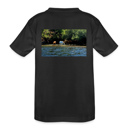 Salt River Horses | Kids Organic Classic T-Shirt - Black - black