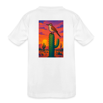 Cactus Wren Landscape | Classic Kid's T-Shirt - white