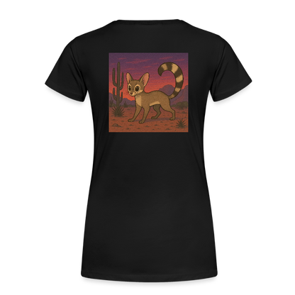 Ringtail Landscape | Women's Organic Classic T-Shirt - Black - black
