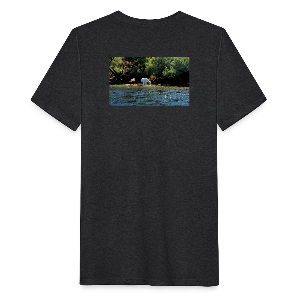Salt River Horses | Men's Tri-Blend Classic T-Shirt - Black - heather black