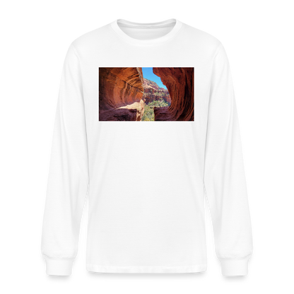 Sedona Vortex | Men's Organic Long Sleeve T-Shirt - White - white