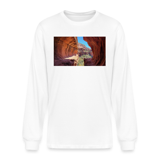Sedona Vortex | Men's Organic Long Sleeve T-Shirt - White - white