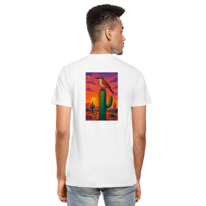 Cactus Wren Landscape | Men's Organic Classic T-Shirt - White - white