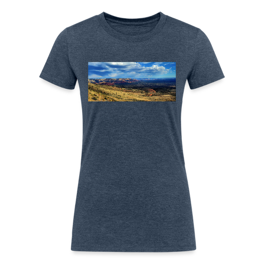 Verde Valley Views | Women's Tri-Blend T-Shirt - Navy - heather navy