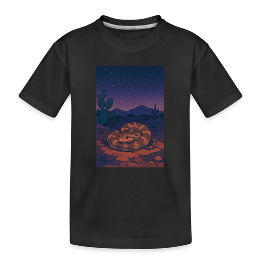 Ridge-nosed Rattlesnake Landscape | Kids Organic T-Shirt - Black - black