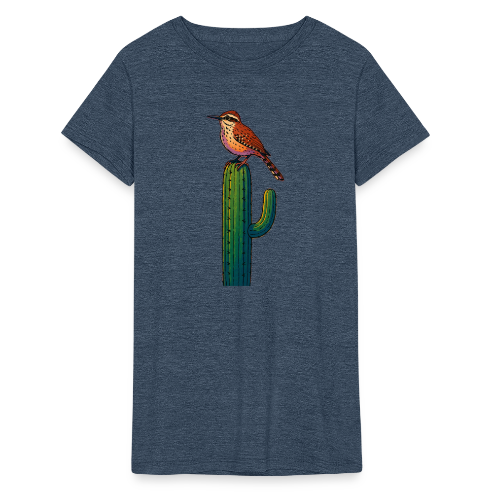 Cactus Wren Spotlight | Women's Tri-Blend T-Shirt - Navy - heather navy