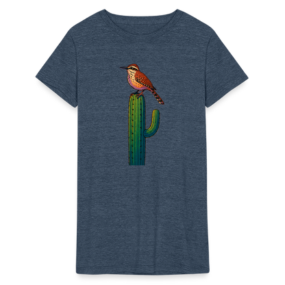 Cactus Wren Spotlight | Women's Tri-Blend T-Shirt - Navy - heather navy