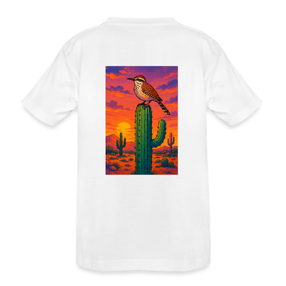 Cactus Wren Landscape | Classic Kid's T-Shirt - white