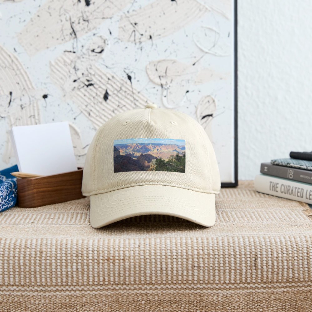 Grand Canyon | Organic Baseball Hat - White - khaki