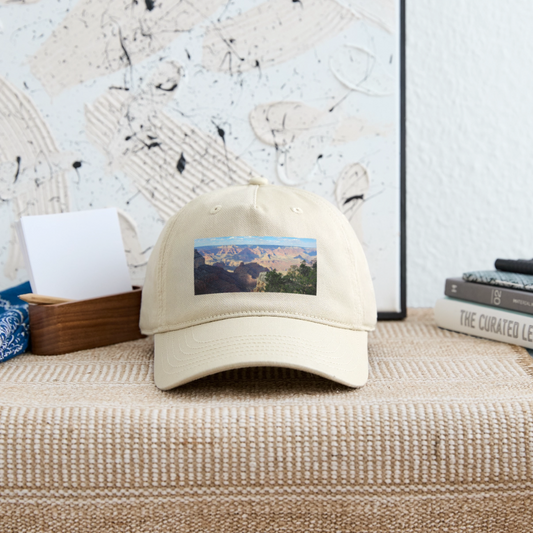 Grand Canyon | Organic Baseball Hat - White - khaki