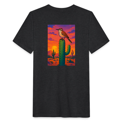 Cactus Wren Landscape | Men's Tri-Blend Classic T-Shirt - Black - heather black