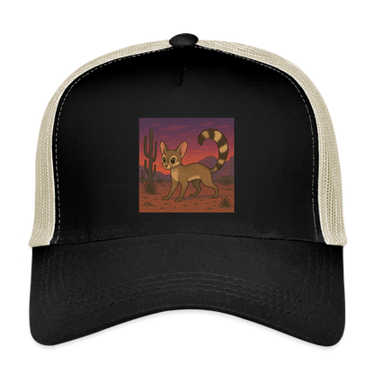 'Ringtail| Landscape' Trucker Hat - black/oyster