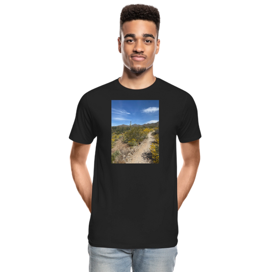 Lost Dog Trail | Men's Organic T-Shirt - Black - black