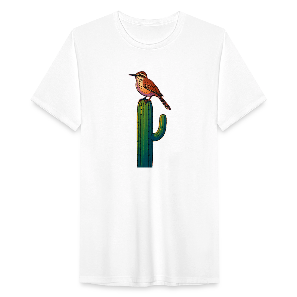 Cactus Wren Spotlight | Men's Tri-Blend T-Shirt - White - white