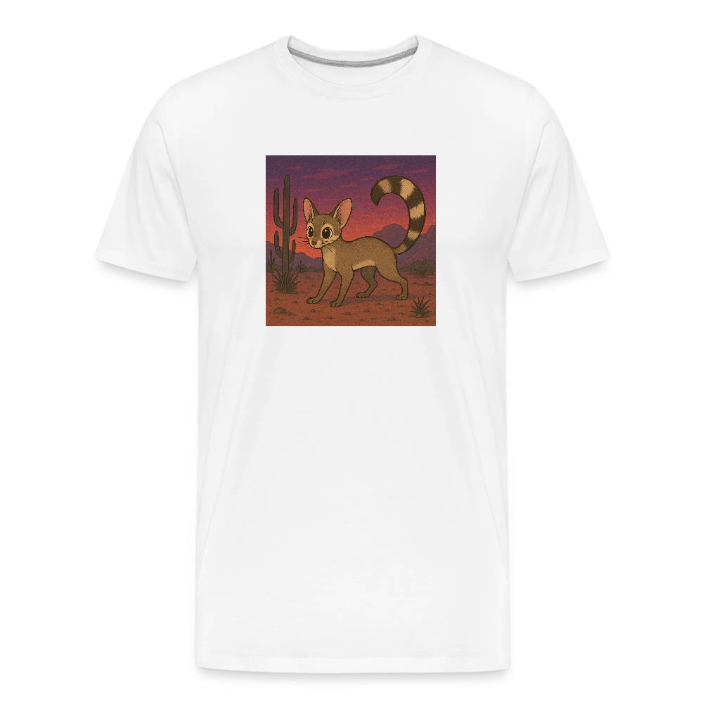 Ringtail Landscape | Men’s Organic T-Shirt - White - white