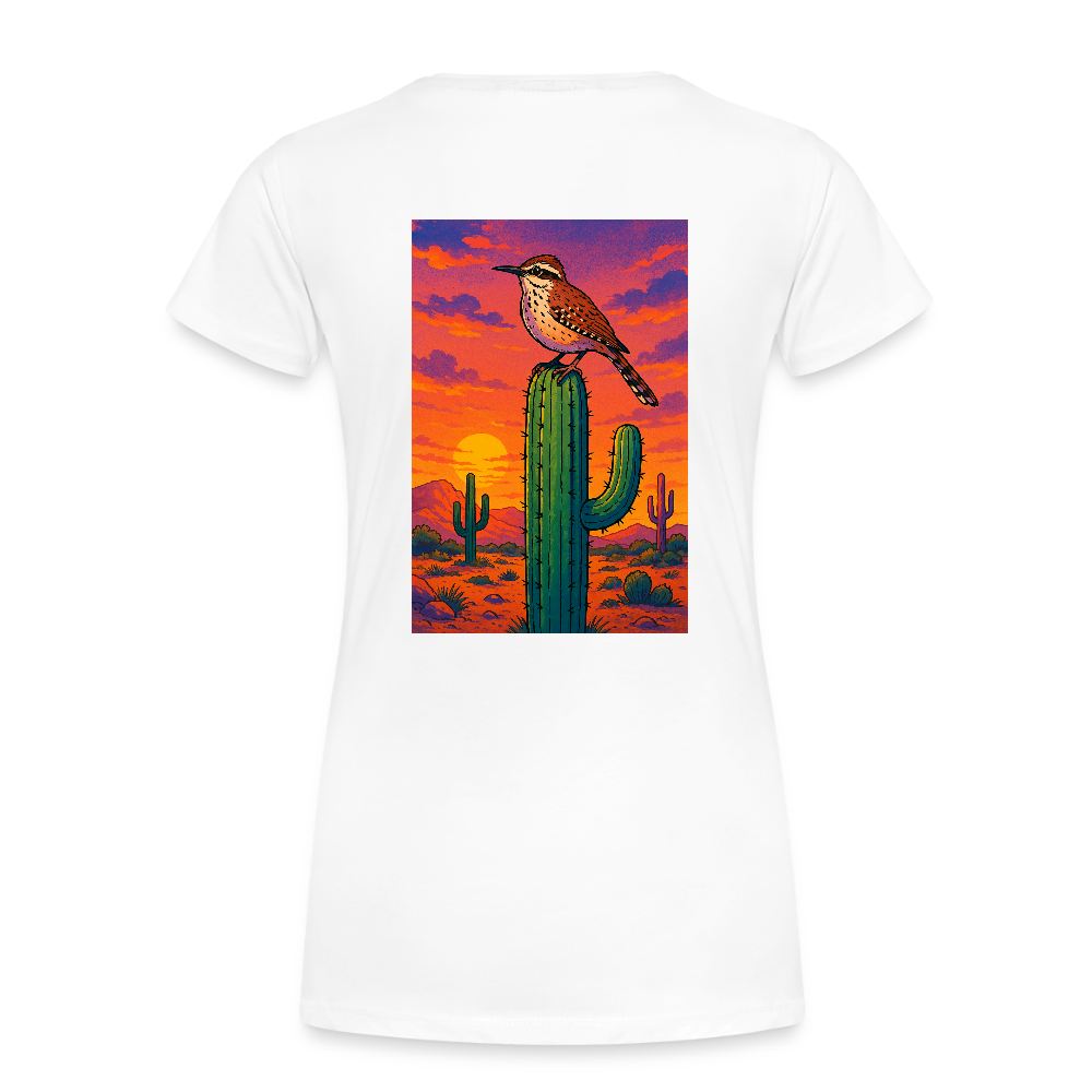 Cactus Wren Landscape | Women's Organic Classic T-Shirt - White - white