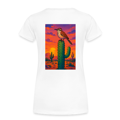 Cactus Wren Landscape | Women's Organic Classic T-Shirt - White - white