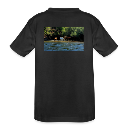 Salt River Horses | Kids Organic Classic T-Shirt - Black - black