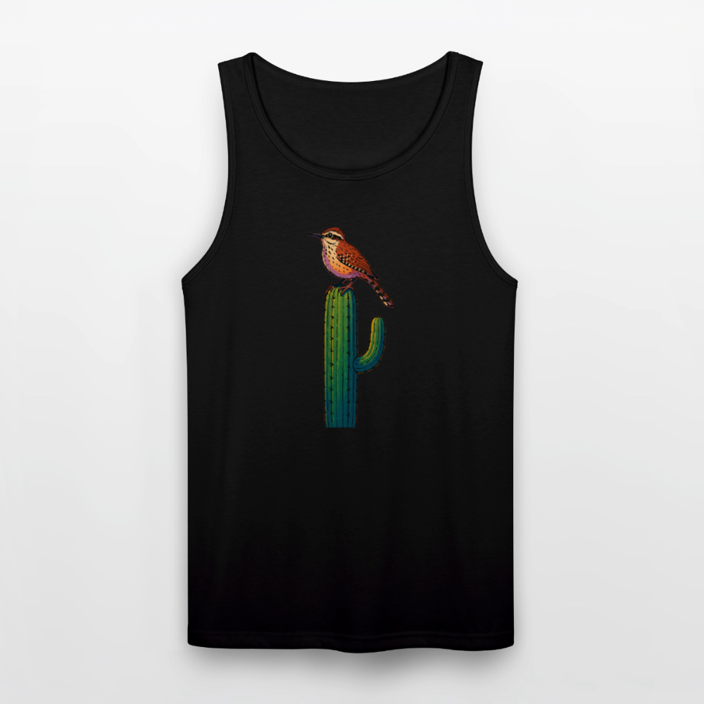 Cactus Wren Spotlight | Men's Tri-Blend Tank - Black - black