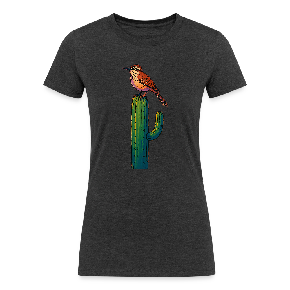 Cactus Wren Spotlight | Women's Tri-Blend T-Shirt - Black - heather black