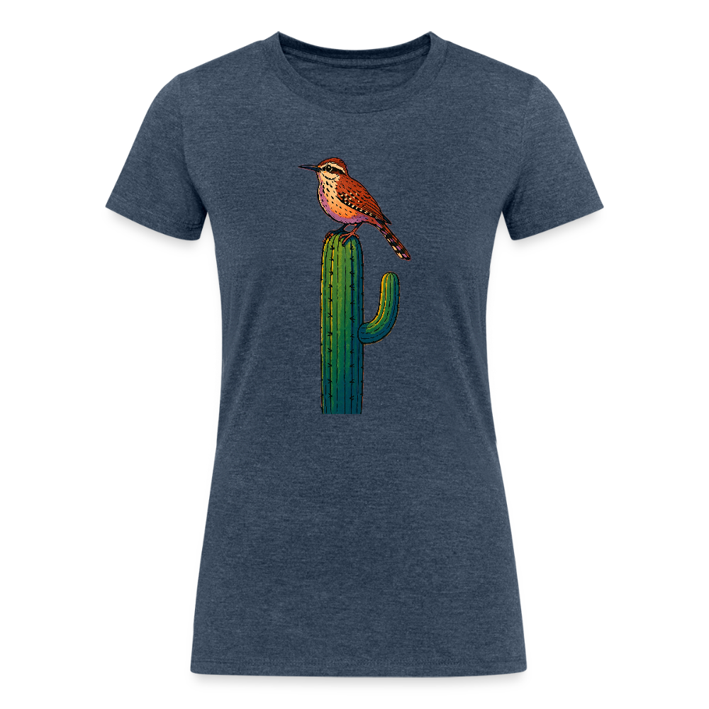 Cactus Wren Spotlight | Women's Tri-Blend T-Shirt - Navy - heather navy