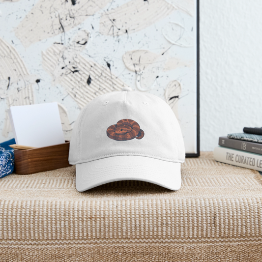 Ridge-nosed Rattlesnake Spotlight | Organic Baseball Hat - White - white