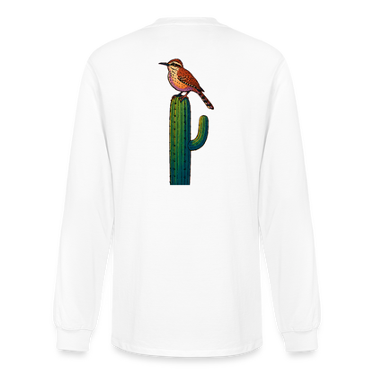 Cactus Wren Spotlight | Men's Organic Classic Long Sleeve T-Shirt - White - white