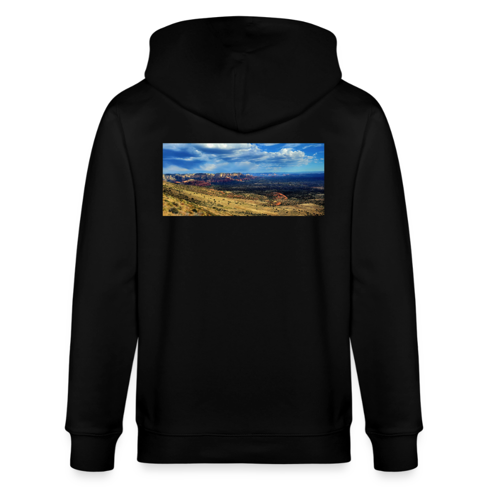 Verde Valley Views | Organic Zip Hoodie - Black - black