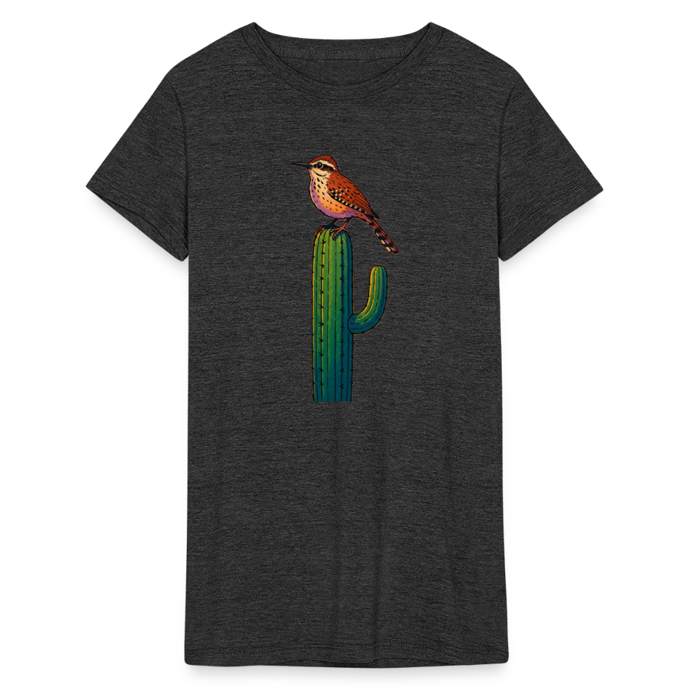 Cactus Wren Spotlight | Women's Tri-Blend T-Shirt - Black - heather black