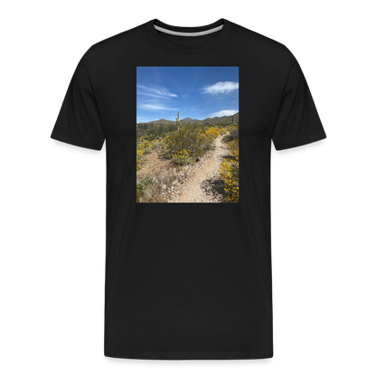 Lost Dog Trail | Men's Organic T-Shirt - Black - black