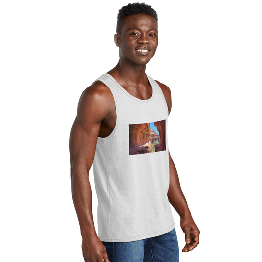 Sedona Vortex | Men's Tri-Blend Tank - White - white