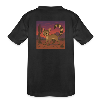 Ringtail Landscape | Kids Organic Classic T-Shirt - Black - black