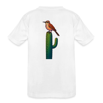 Cactus Wren Spotlight | Kids Organic Classic T-Shirt - White - white