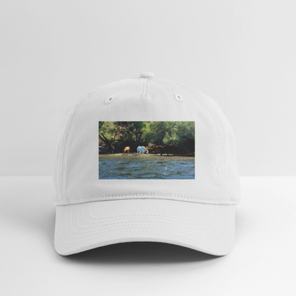 Salt River Horses | Organic Baseball Hat - White - white