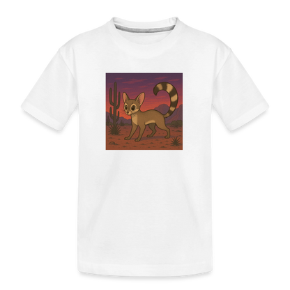 Ringtail Landscape | Kids Organic T-Shirt - White - white