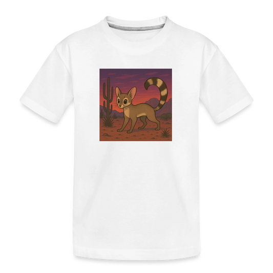 Ringtail Landscape | Kids Organic T-Shirt - White - white