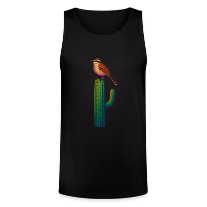 Cactus Wren Spotlight | Men's Tri-Blend Tank - Black - black