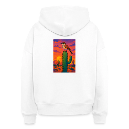 Cactus Wren Landscape | Women's Organic Classic Hoodie - White - white