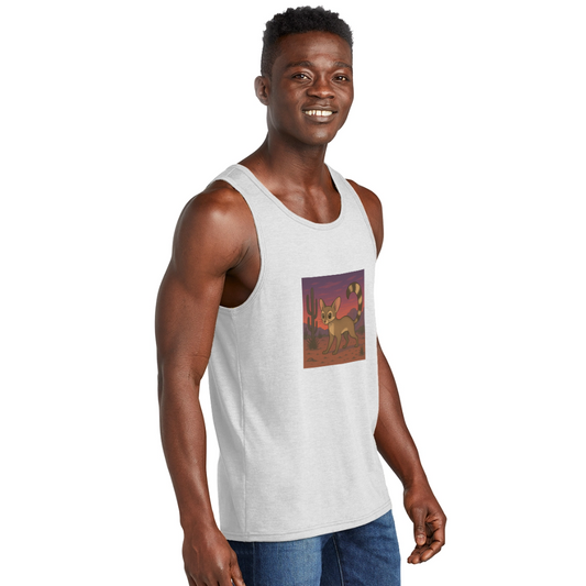 Ringtail Landscape | Men's Tri-Blend Tank - White - white