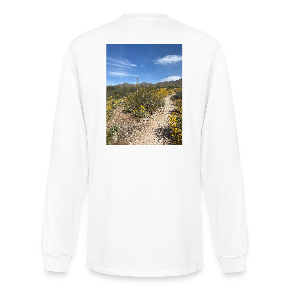 Lost Dog Trail | Men's Organic Classic Long Sleeve T-Shirt - White - white