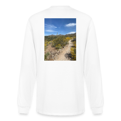 Lost Dog Trail | Men's Organic Classic Long Sleeve T-Shirt - White - white