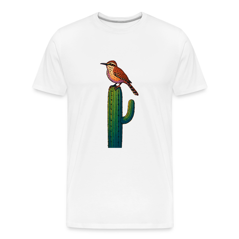 Cactus Wren Spotlight | Men's Organic T-Shirt -White - white