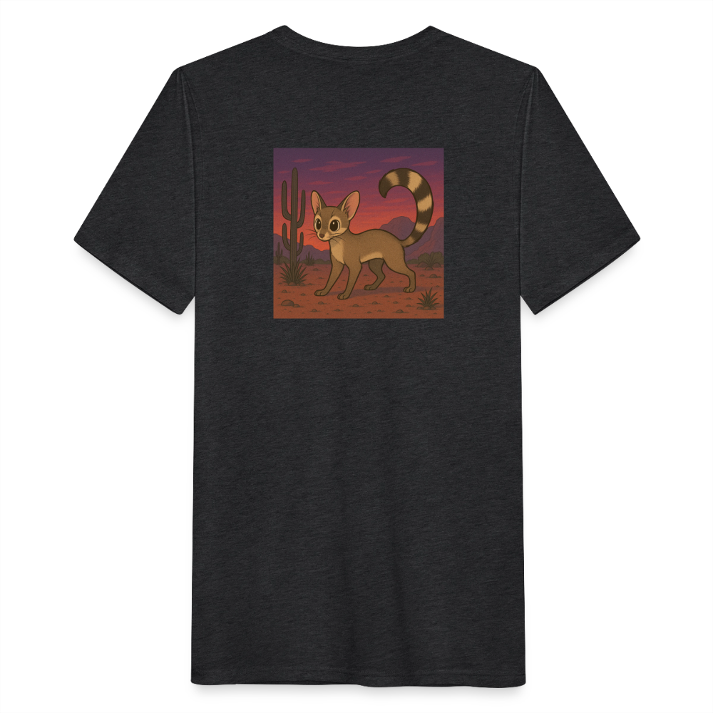 Ringtail Landscape | Men's Tri-Blend Classic T-Shirt - Black - heather black