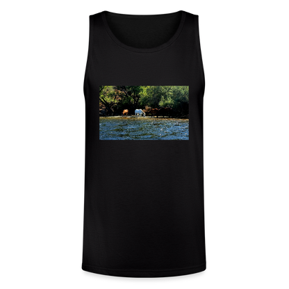 Salt River Horses | Men's Tri-Blend Tank - Black - black