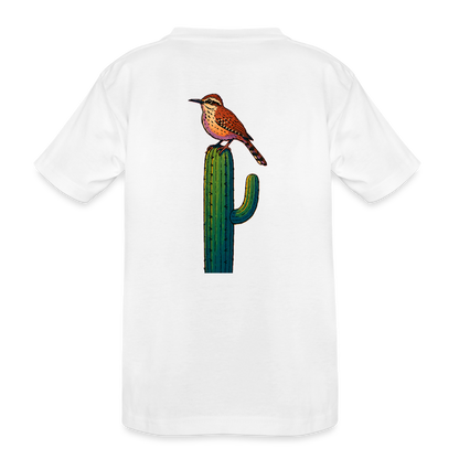 Cactus Wren Spotlight | Kids Organic Classic T-Shirt - White - white