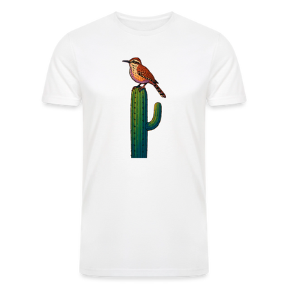Cactus Wren Spotlight | Men's Tri-Blend T-Shirt - White - white